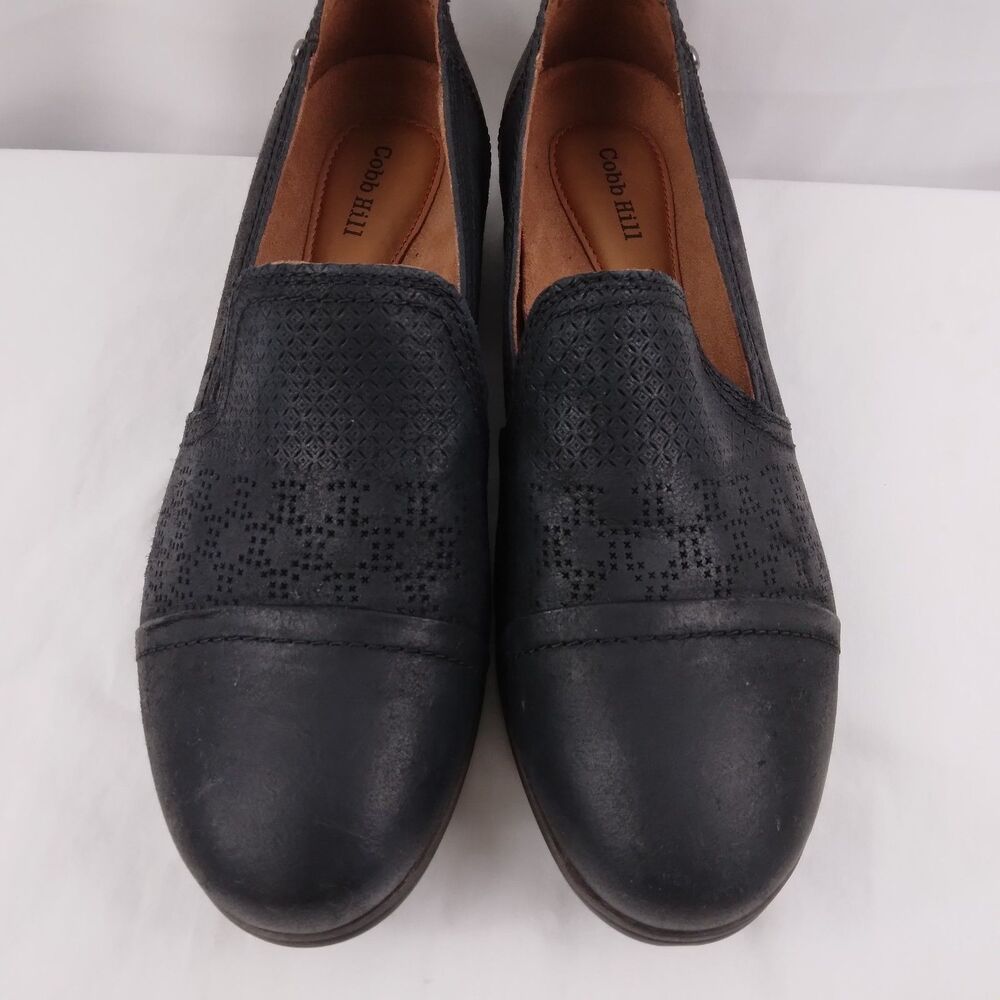 Rockport Cobb Hill Crosbie Slip On Loafer Black Leather Comfort Womens 7.5 - Picture 5 of 15